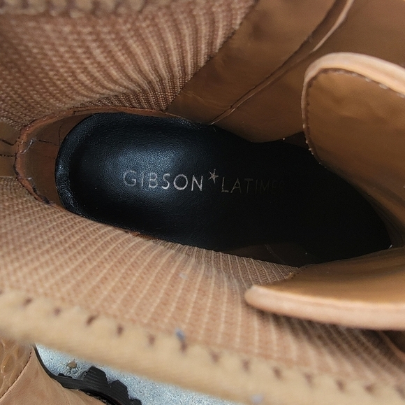Gibson Latimer Camel Zip up Heeled Boot Size 5.5 - Picture 8 of 9